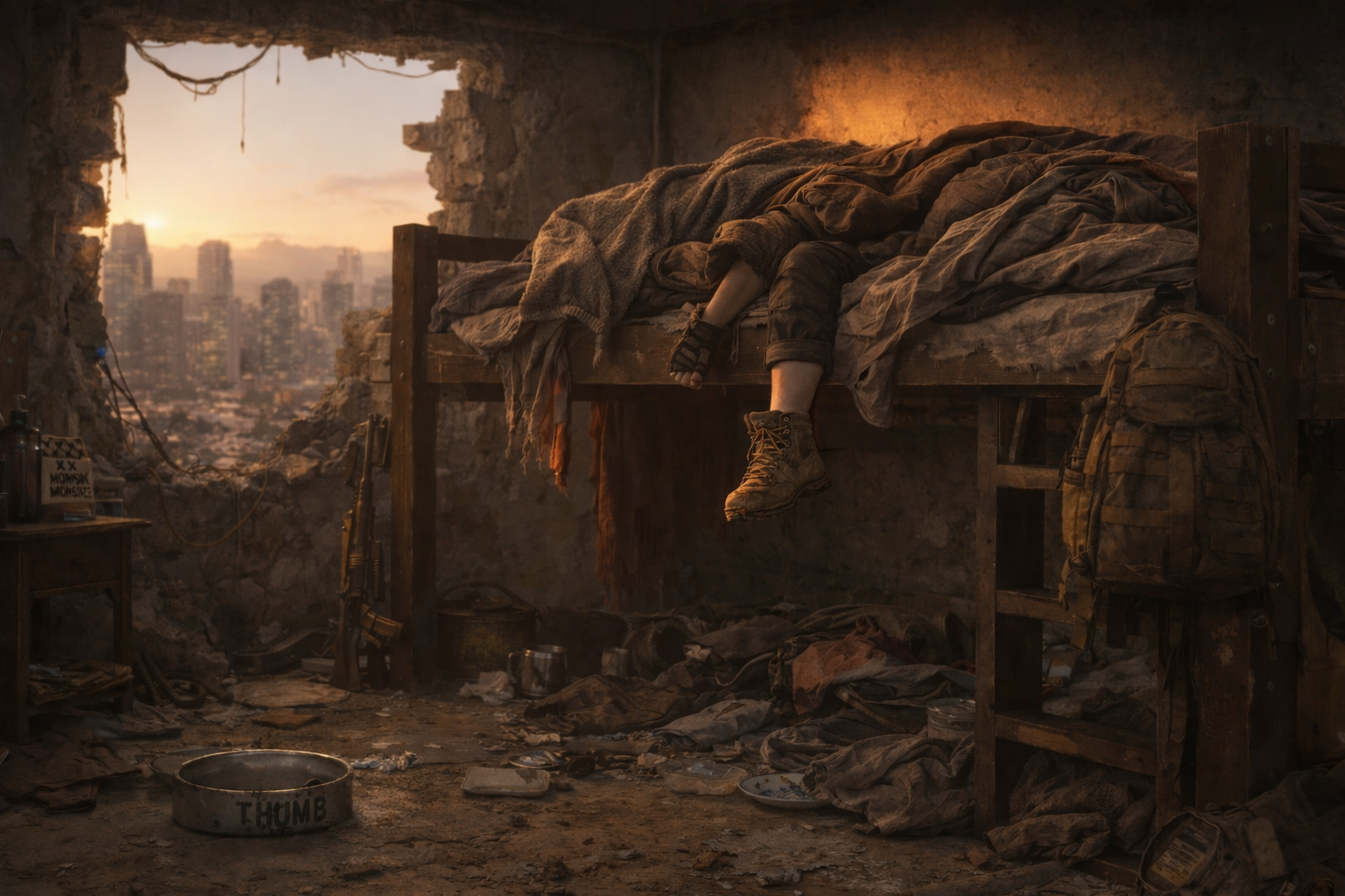 Even survivors need sleep.
